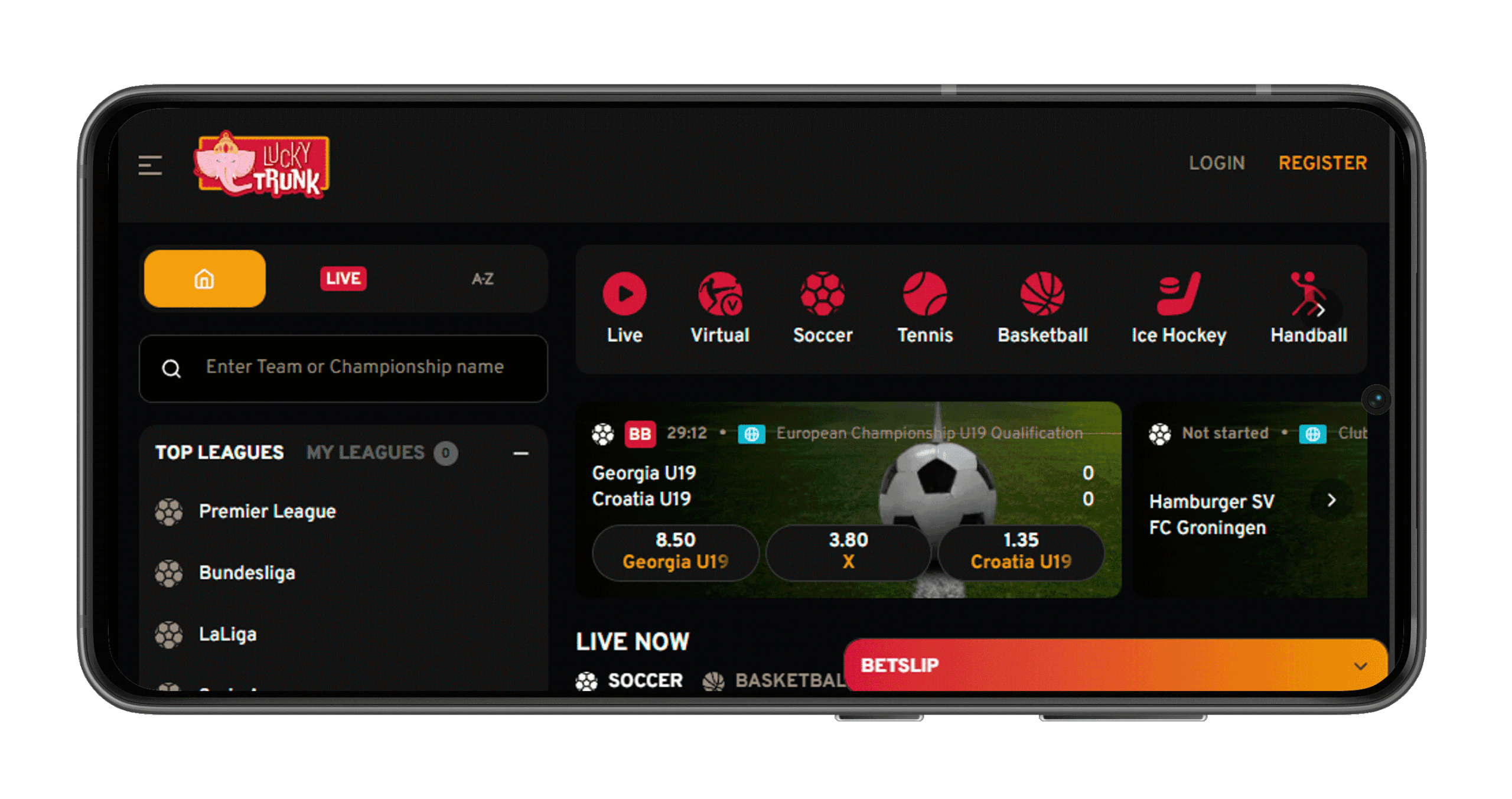betting mobile lucky trunk casino